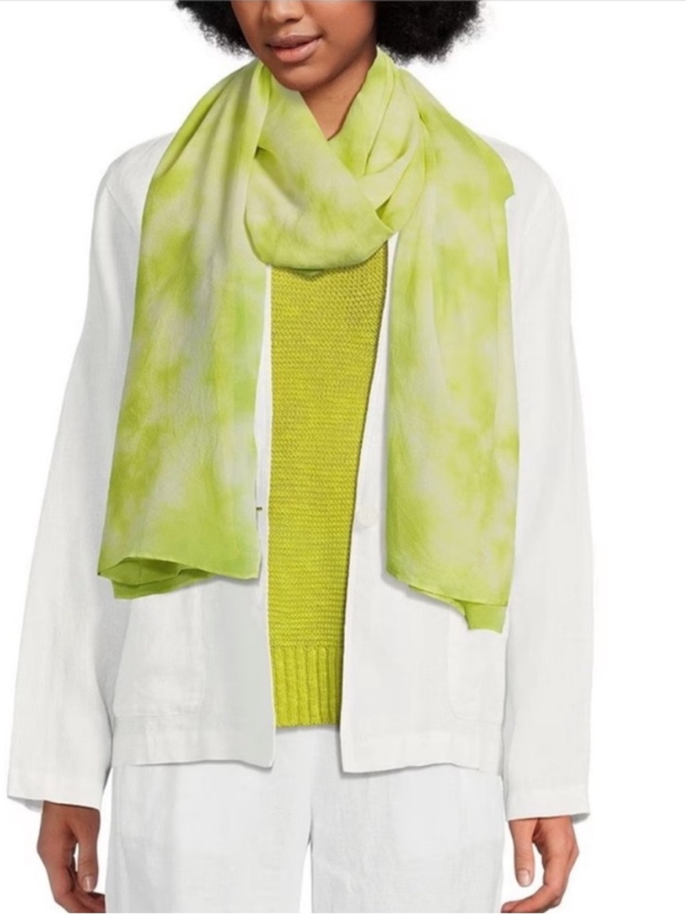 NWT Eileen Fisher Silk
Georgette Hand Dyed Scarf